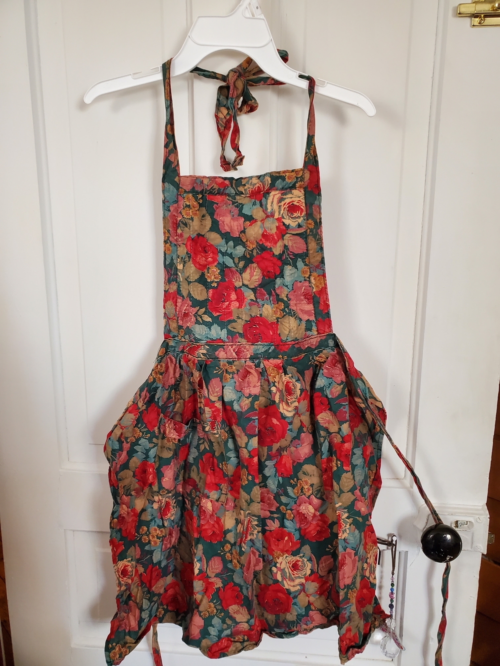 Vintage Floral Halter Apron